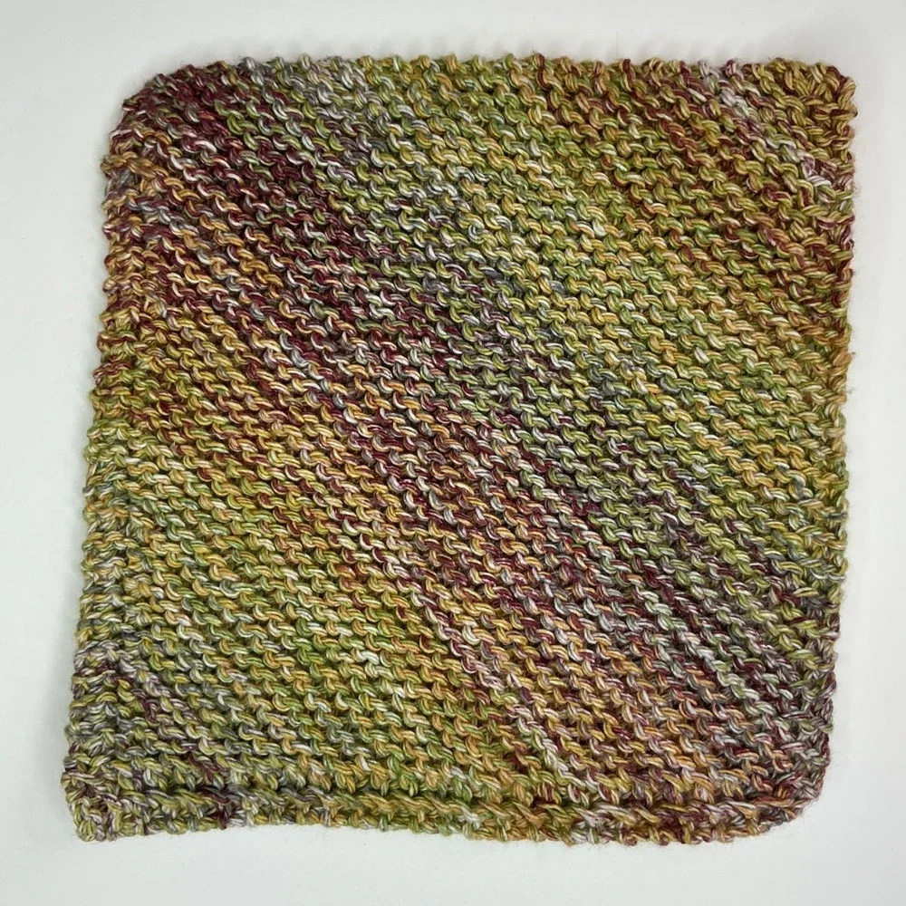 Handmade Nepalese Spices Knit Dishcloth Set Unisex OS 2PK 100% Cotton Farmhouse